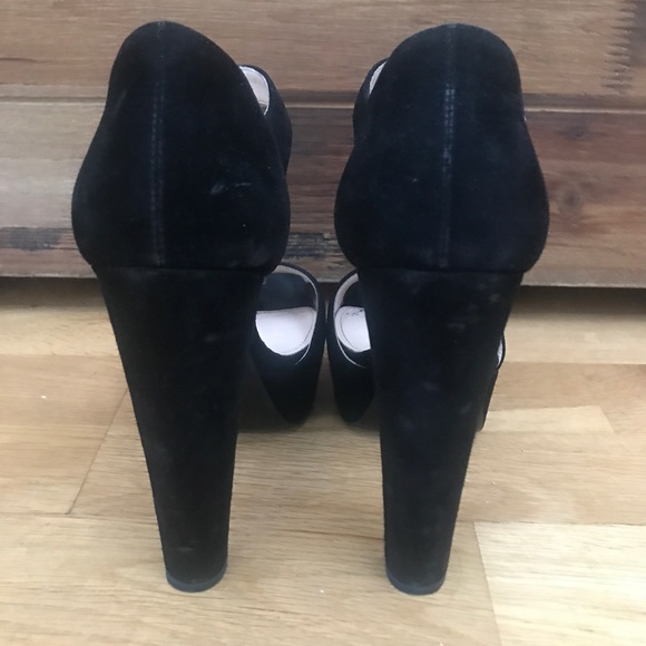 REAL Prada black suede platforms. 6.5 or 7 - Picture 13 of 16